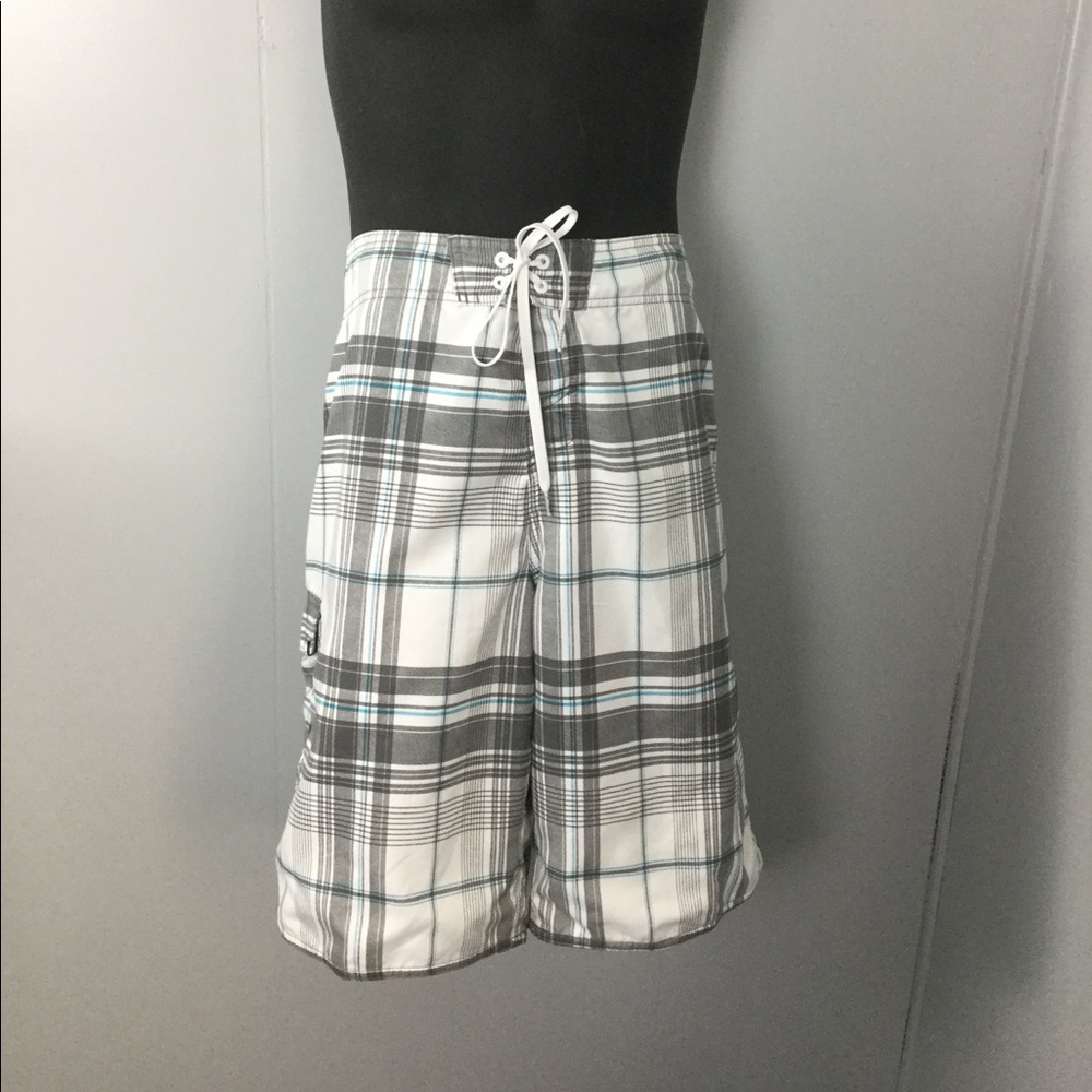 O’Neill 36 Swim Trunks Board Shorts Brown Aqua EUC